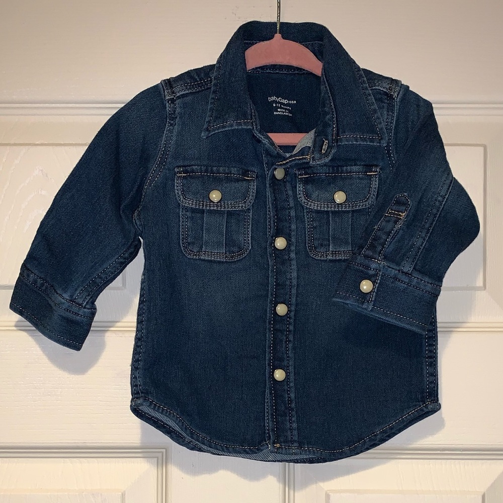 Baby Gap Boys Jean Button Down Shirt - Picture 1 of 4
